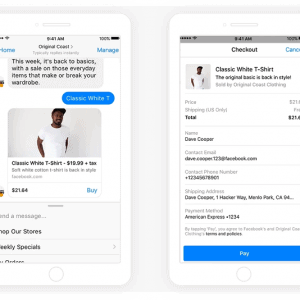 facebook messenger purchases