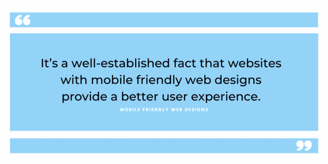 mobile friendly web designs